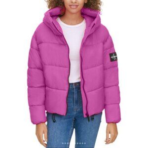 CALVIN KLEIN JEANS PURPLE  PUFFER JACKET